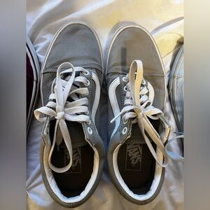 Grey and while vans size 9.5
